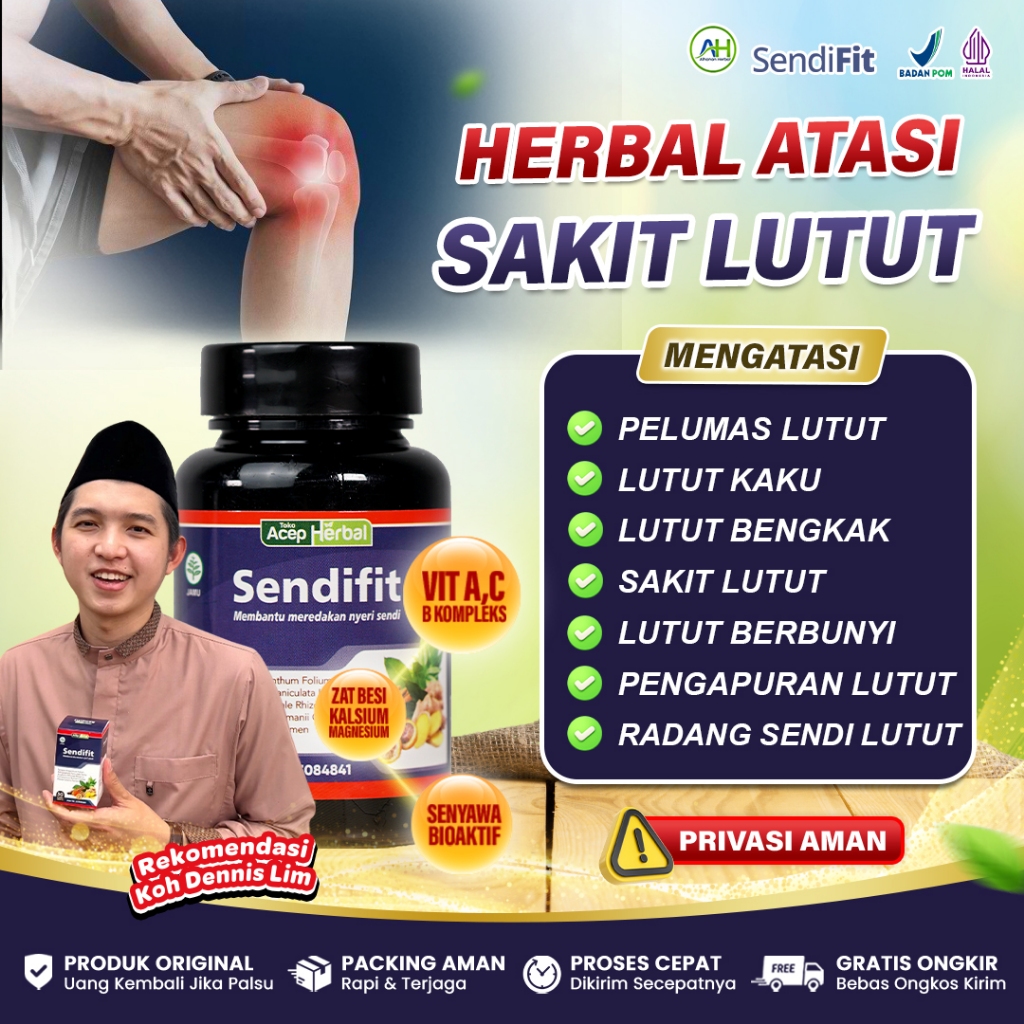 Obat Lutut Kaku, Lutut Bengkak, Lutut Berbunyi, Pengapuran Lutut, Radang Sendi Lutut - Sendifit Asli