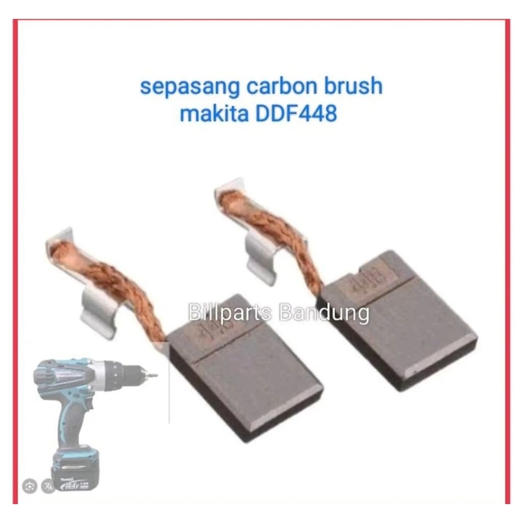 carbon brush DDF448 Makita bor cordles cas 18V DDF448 spul arang sepasang