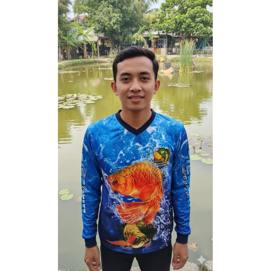 Kaos Jersey Mancing Ikan Fishing Model Oblong Fullprinting Lengan Panjang Terbaru Ukuran M L
