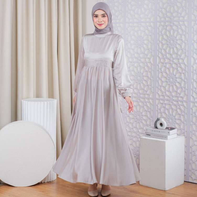 Dress Kondangan Gamis Wisuda Modern Muslimah Elegant Vairuz Dress By ZLY ZELIA