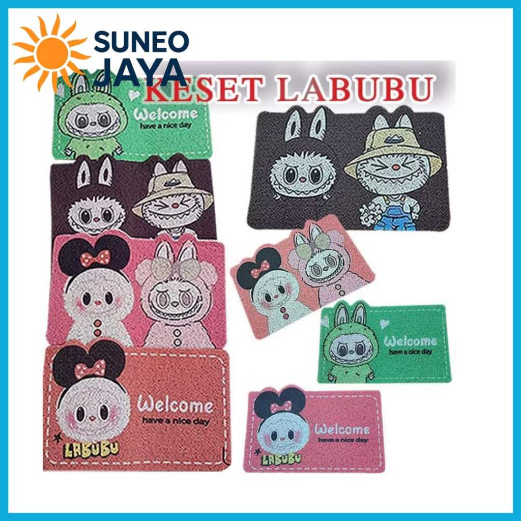 Suneojaya - Keset Kaki Karakter Labubu Bahan Premium Kualitas Import Ukuran Anti Slip