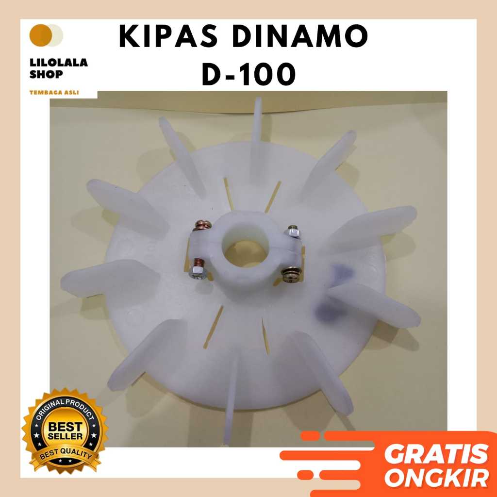 Kipas D 100 kipas pendingin pompa air kipas dinamo D-100 Model TECO AS 24 mm
