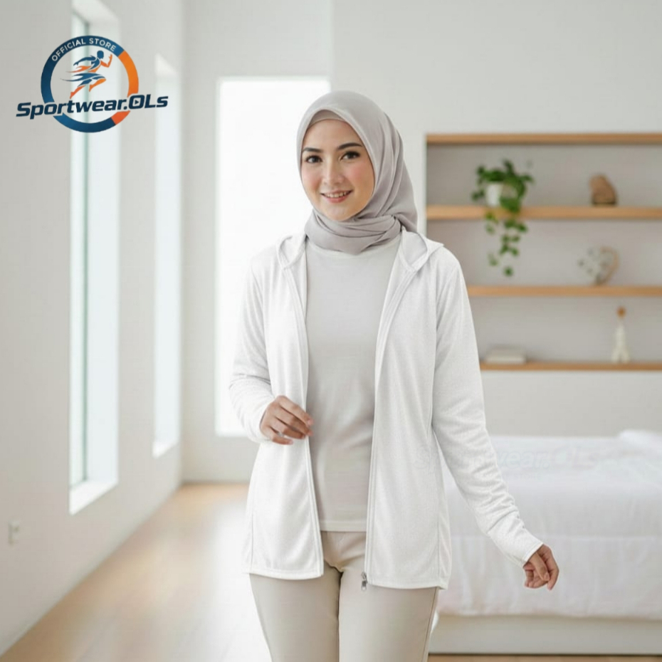 Jaket mesh hoodie UV protection