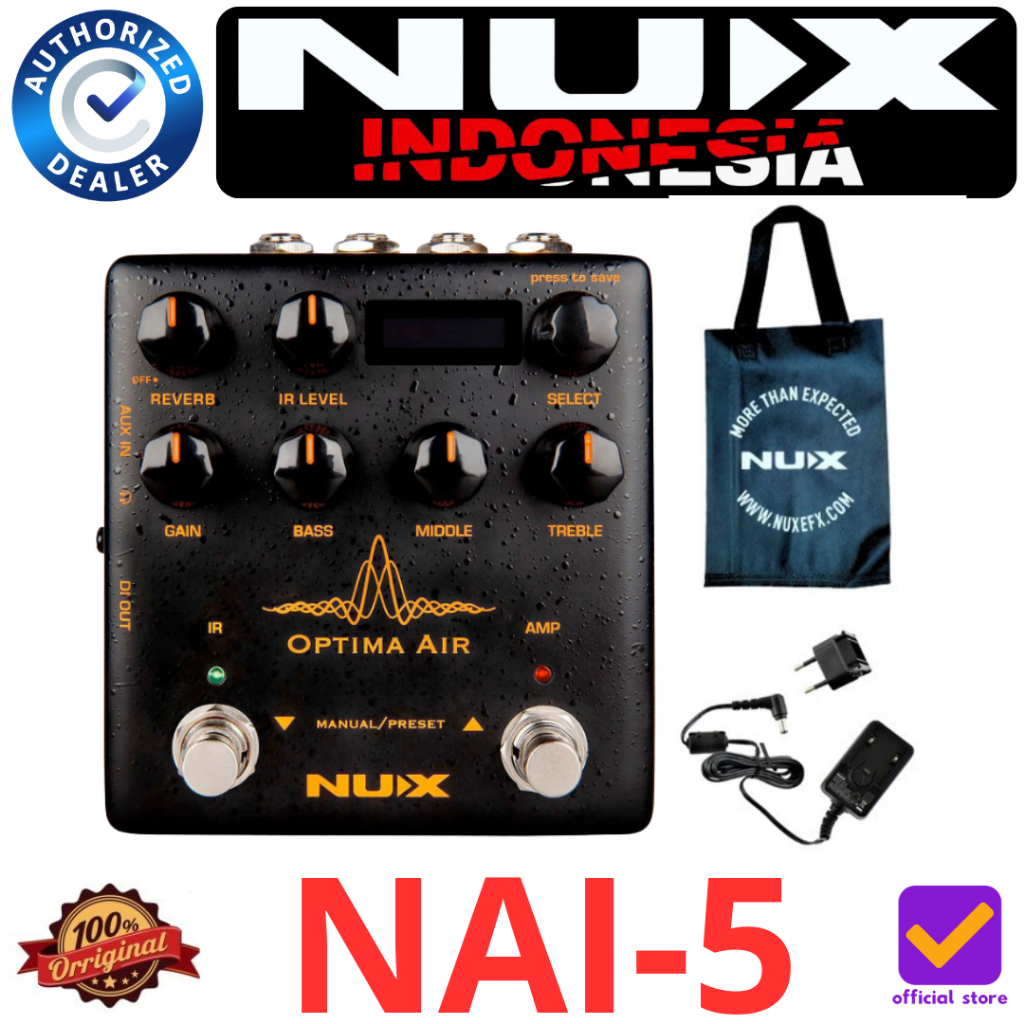 Nux NAI5 Optima Air Guitar Effect Pedal Nux NAI-5 Efek Gitar