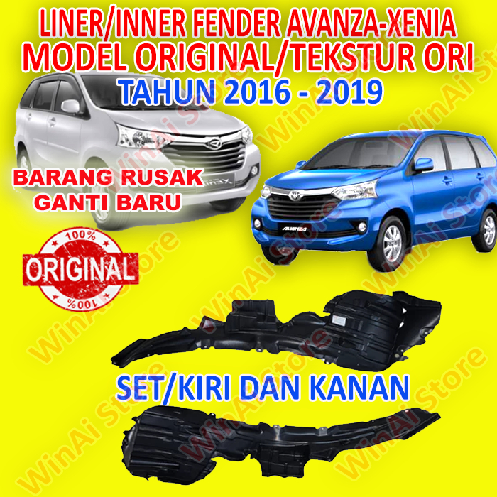 LINER/INNER FENDER DEPAN AVANZA- XENIA 2016-2019 MODEL ORI