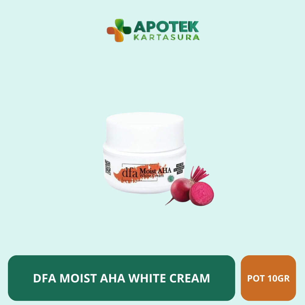 DFA Moist AHA White Cream 10gr - Mencerahkan dan Mengangkat Sel Kulit Mati