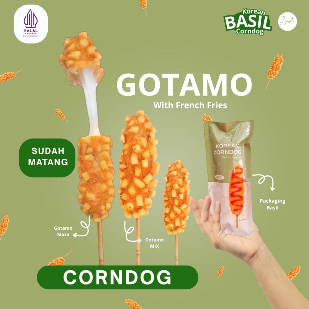 Gotamo Corndog | BASIL Korean Corndog | Corndog Frozen | Hottang Frozen