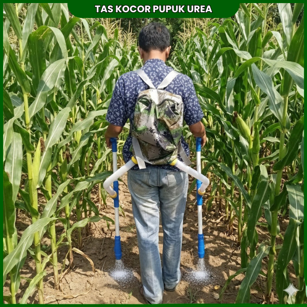 Tas Kocor Pupuk Urea Alat Tabur Pupuk Kering Alat Kocor Pupuk Kering 2 Pipa Tongkat