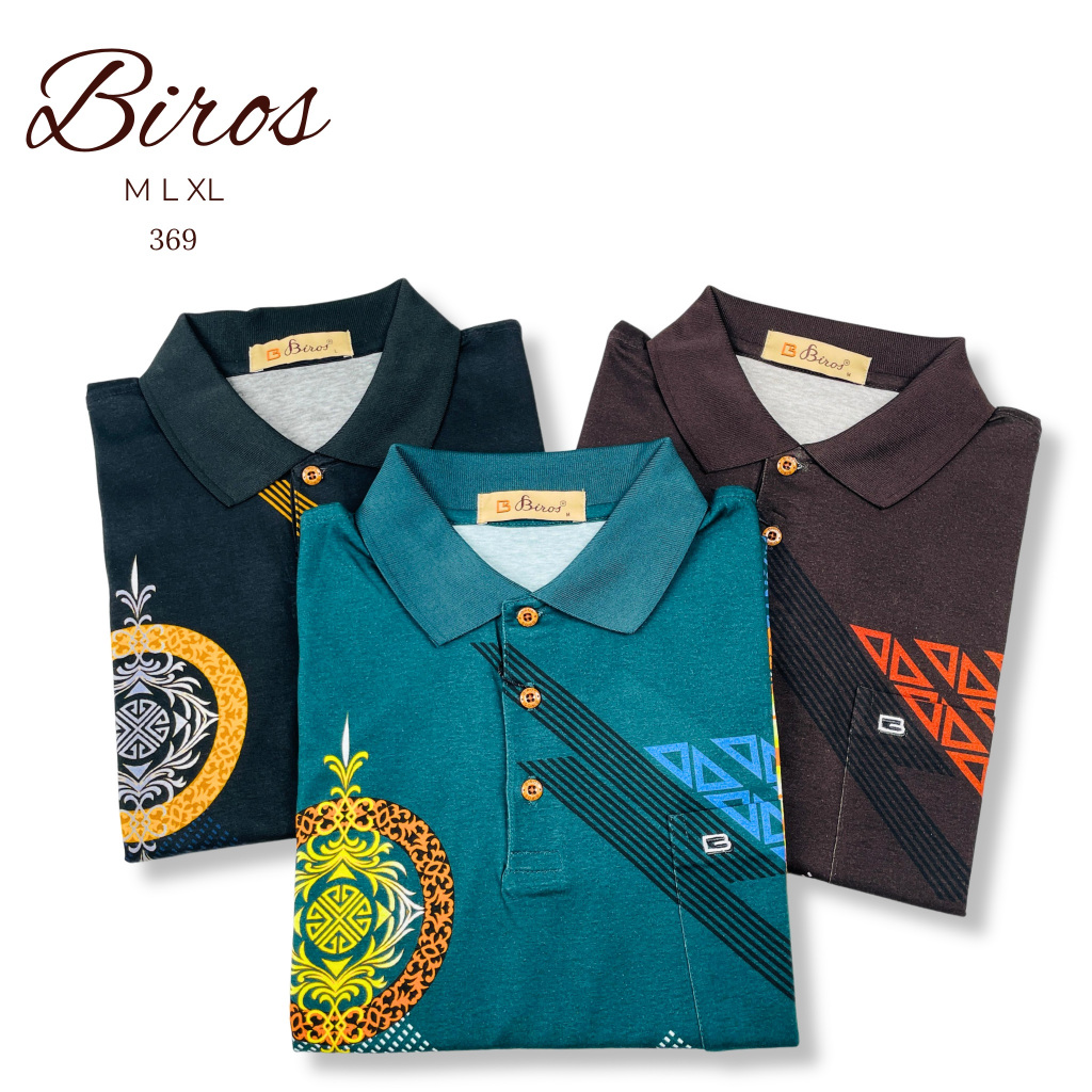 BIROS Kaos Polo Pendek Stretch Pria 369