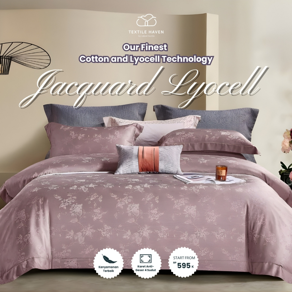 Sprei dan BedCover Jacquard Sutra Serat Bamboo Original 80s | Sprei KingKoil Sutra Emboss tinggi 40