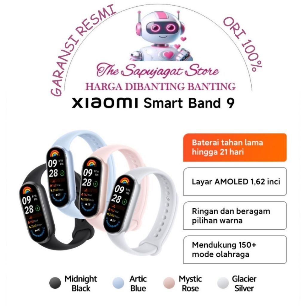 Xiaomi Smart Band 9 New Garansi Resmi Promo Bandung by The Sapujagat Store