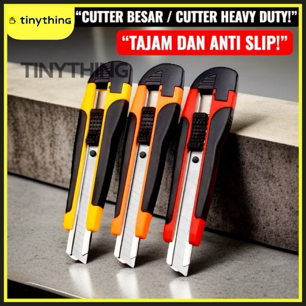 Cutter Besar 18MM Cutter Pisau Tajam Besar 18 MM