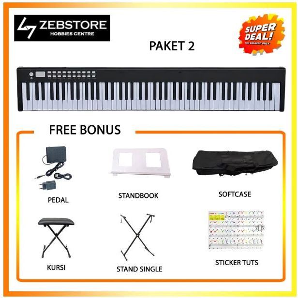 Piano Keyboard Elektrik Electric Bora BX2 88 key Digital Portable