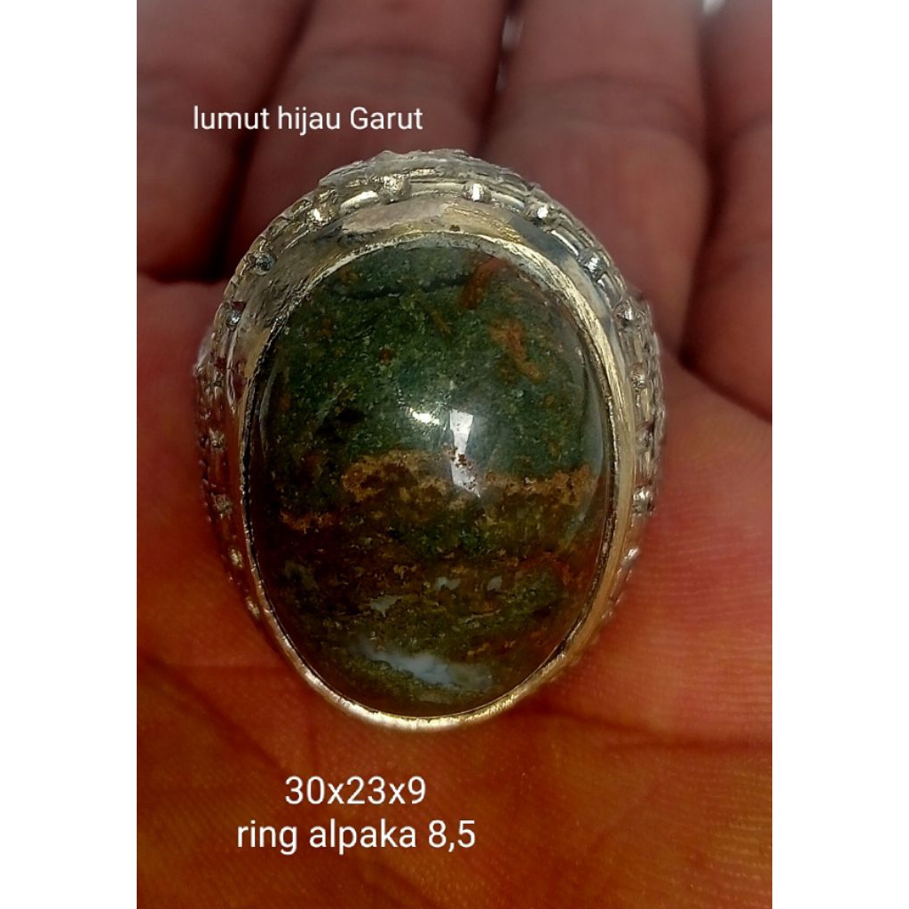 natural batu lumut hijau garut