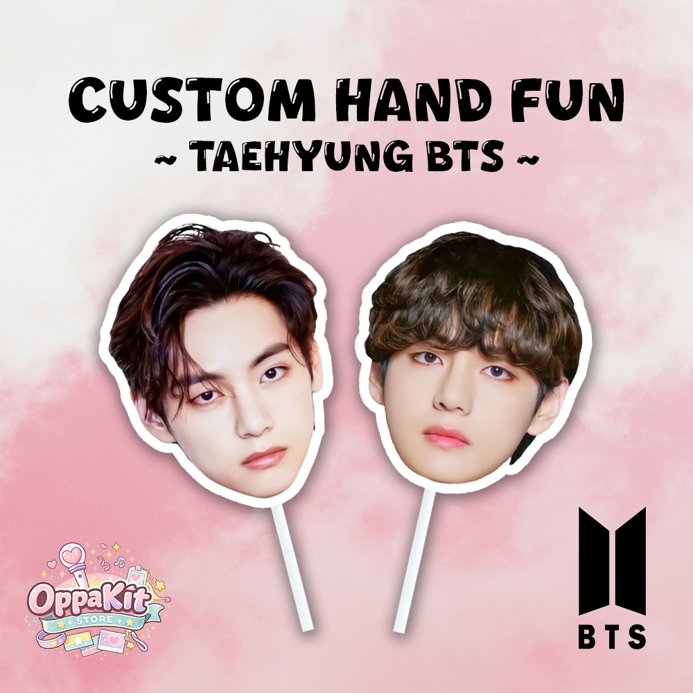 Custom Kipas Muka Fan Face Hand Fun Kipas Wajah Kpop - Taehyung BTS