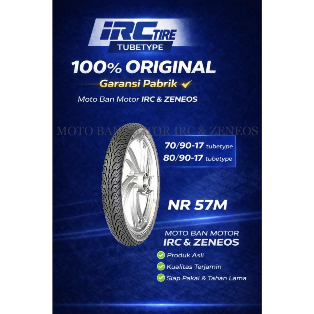 BAN MOTOR IRC NR 57M RING 17 (70/90-17 ; 80/90-17)
