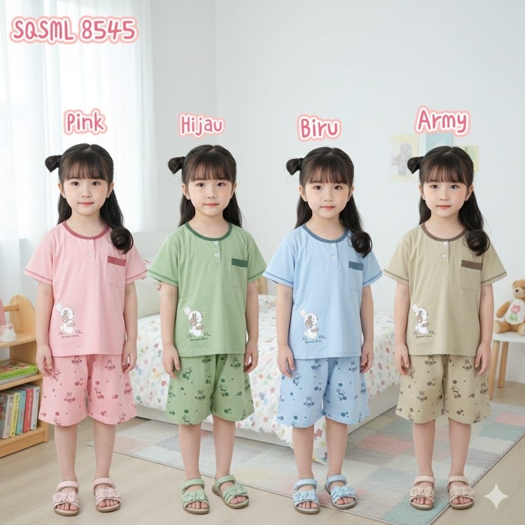 BABYDOLL AMRO LABEL PUTIH ANAK SML 8545