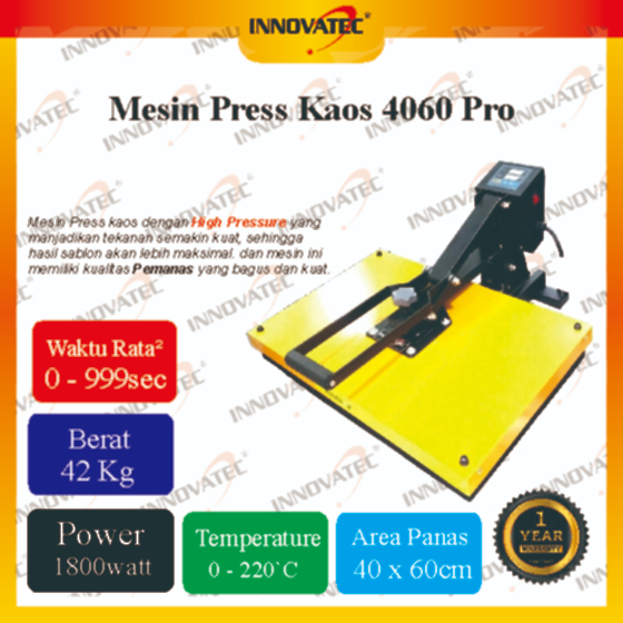 Mesin Press Kaos 40x60 Pro