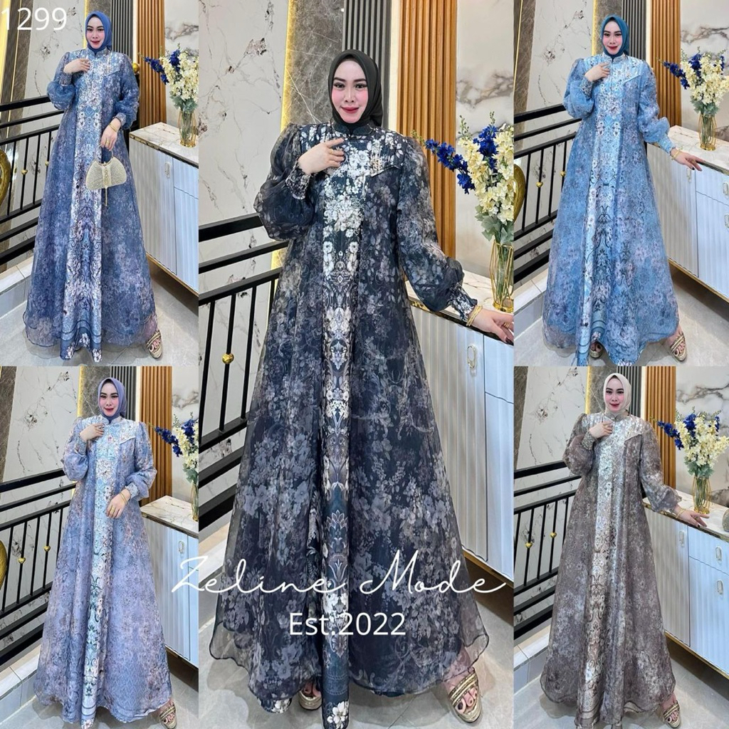 Gamis sultan  organza Outer rompi wanita kekinian terbaru untuk kondangan pesta dan Lebaran 2026