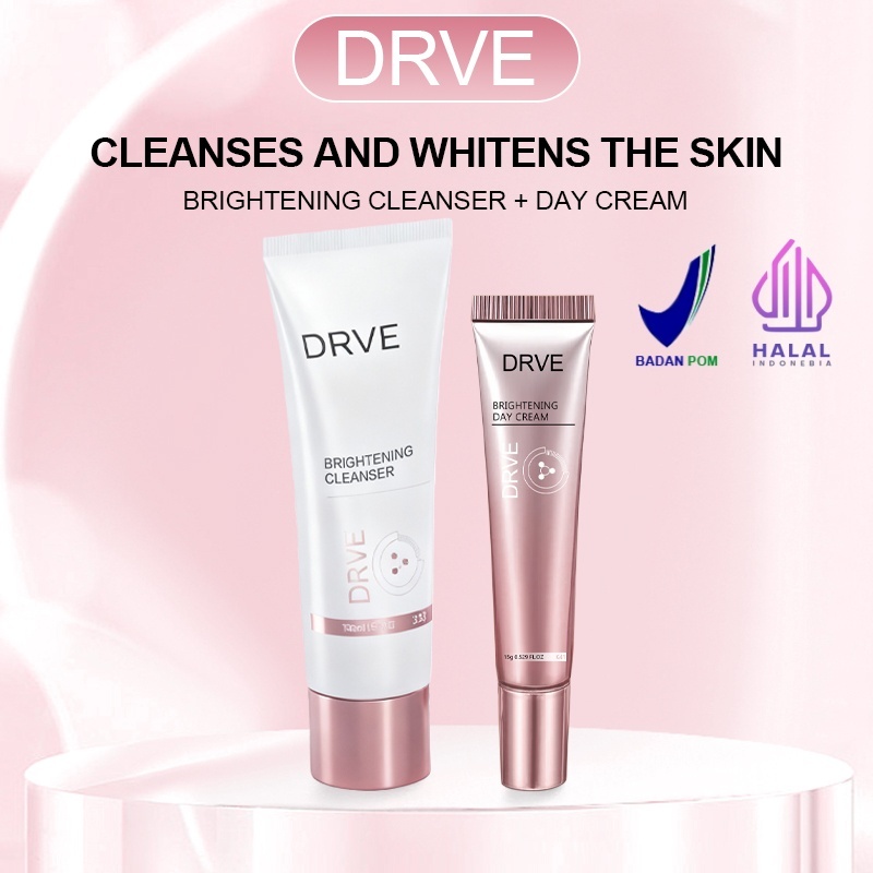 Drve Barrier Repair Set Bundle 2 (Brightening Cleanser+Brightening Day Cream) Mengandung Niacinamide