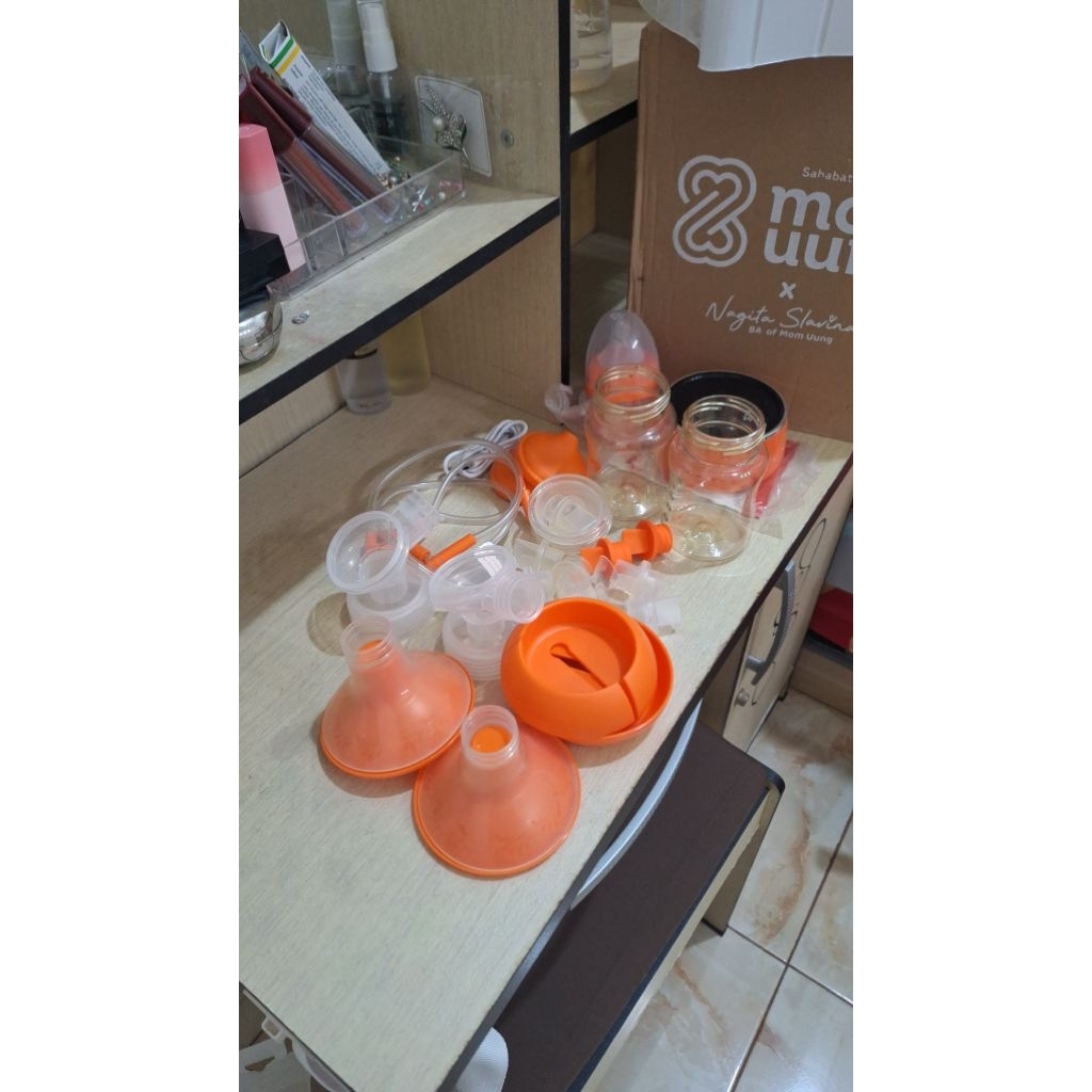 Pompa asi yoboo dual pumping, set lengkap