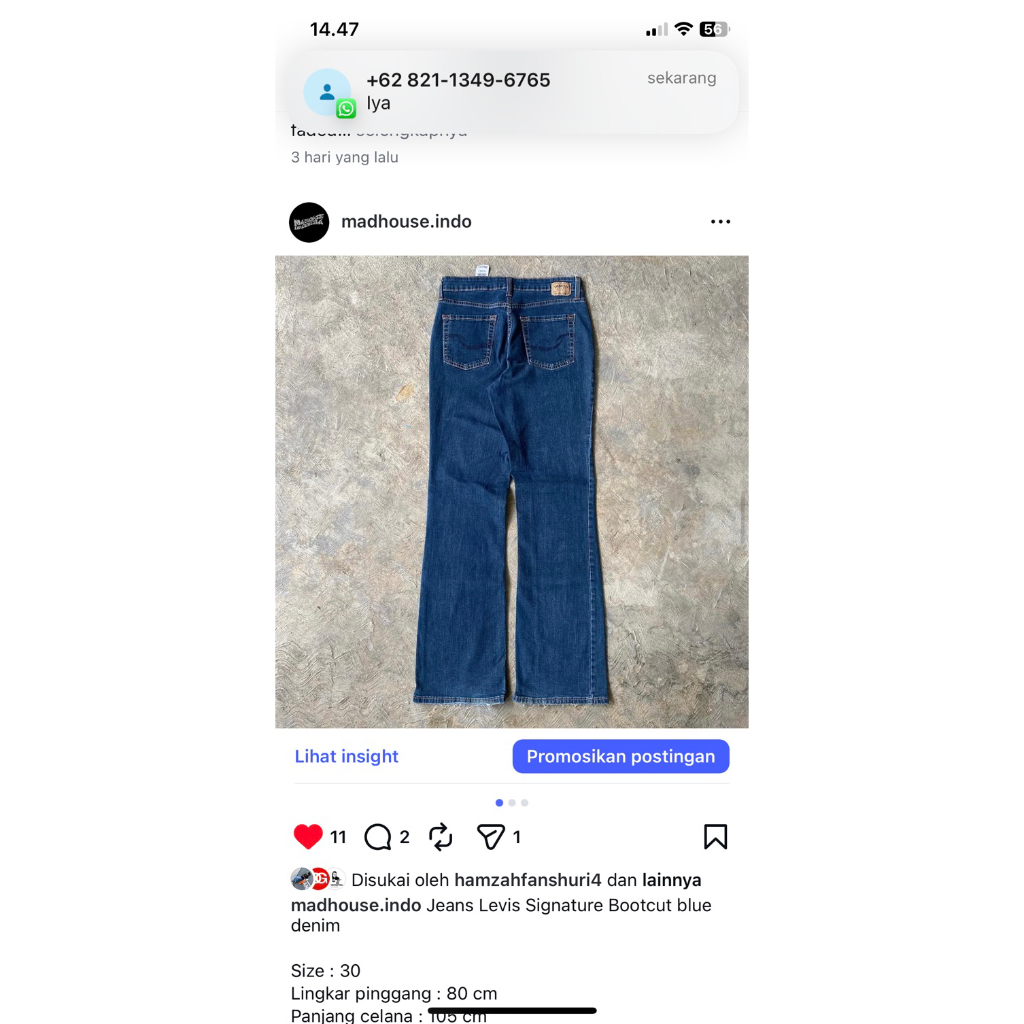 jeans Lvs bootcut