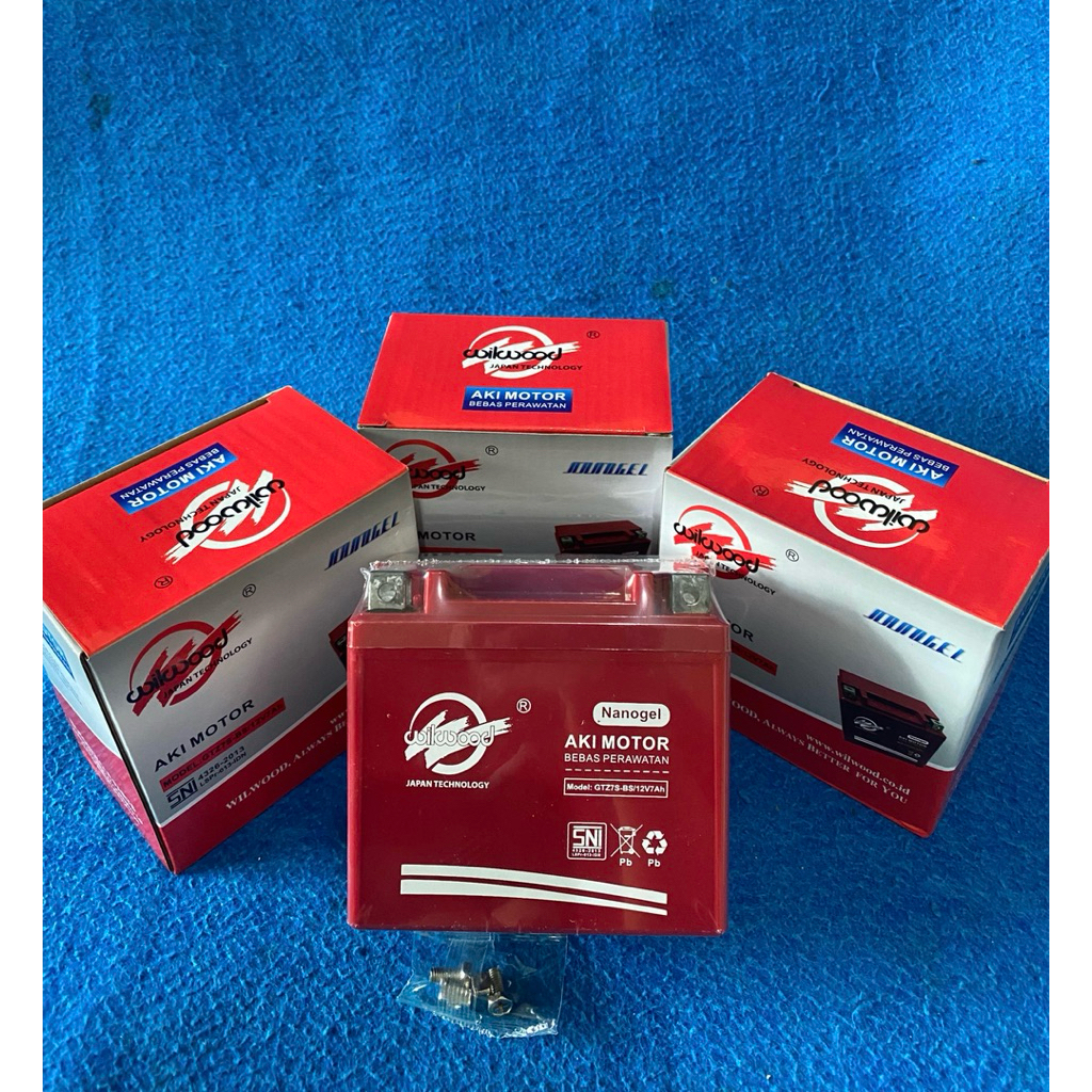 aki kering accu wilwood gtz7s/12V7Ah Satria Fu vario 150
