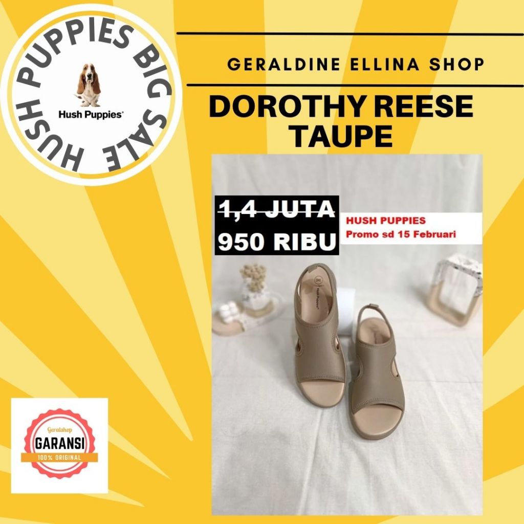 Sandal wanita Hush Puppies original 100% seri DOROTHY REESE