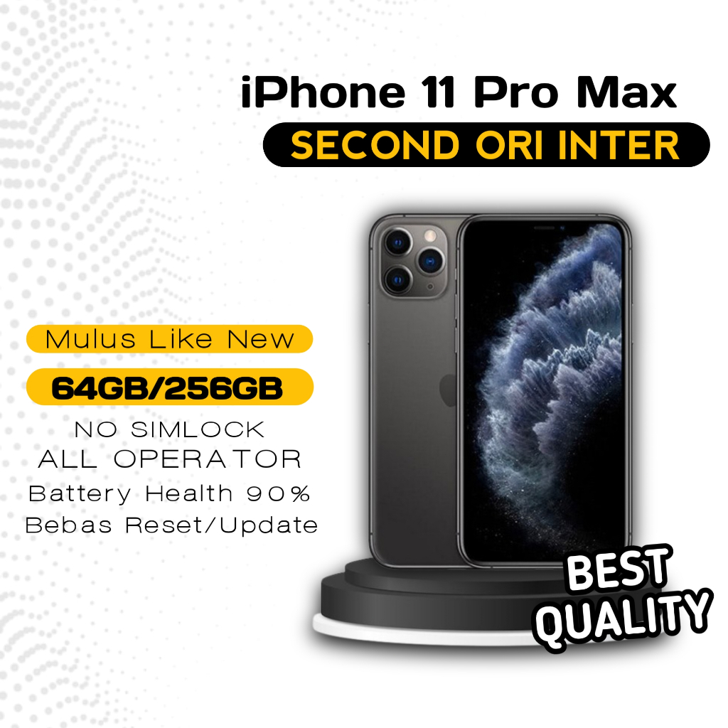 IP 11 PRO MAX 512|256|64GB SECOND MULUSFULLSET GARANSI