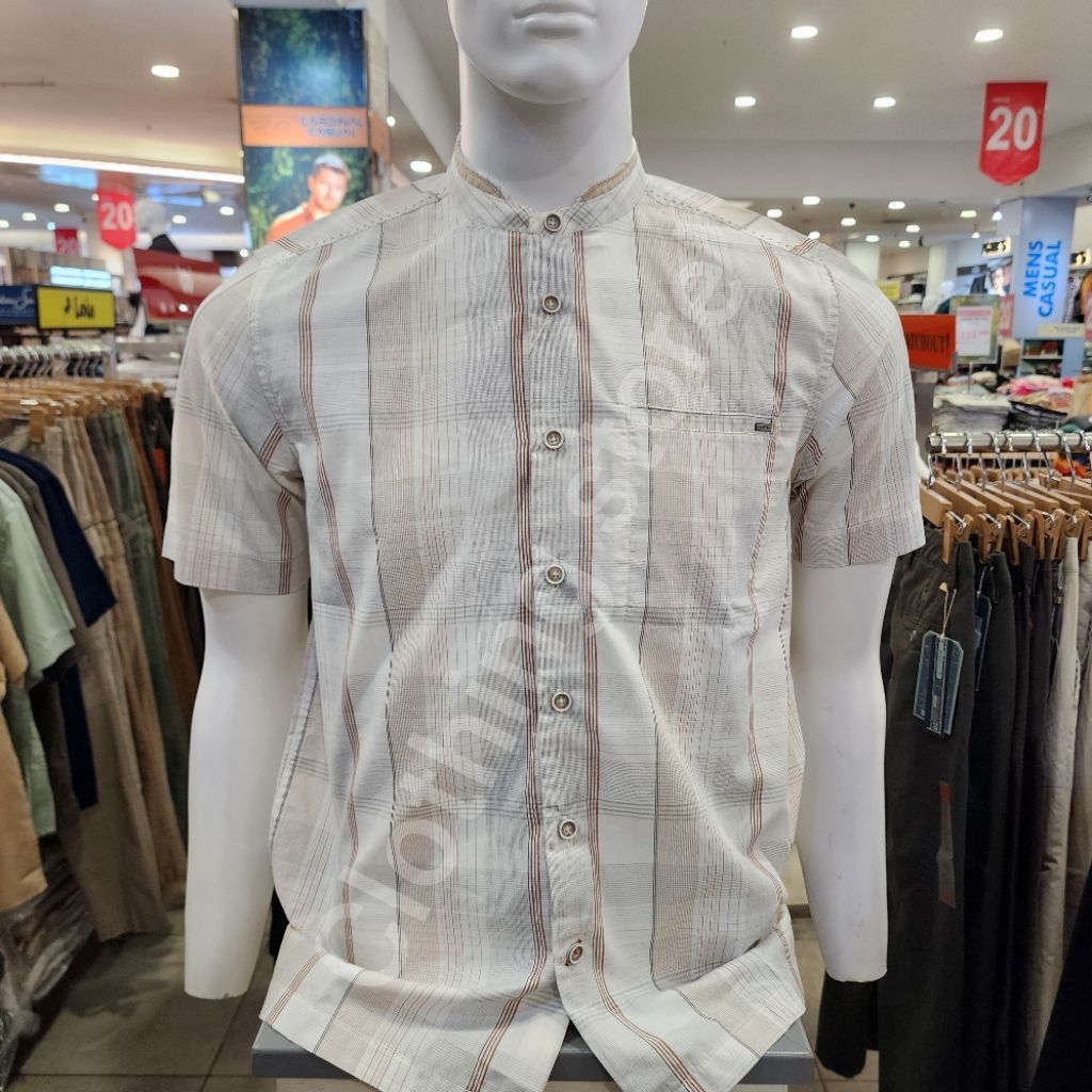 WATCHOUT CASUAL ORIGINAL koko pria lengan pendek cream WS802530105 live M, L