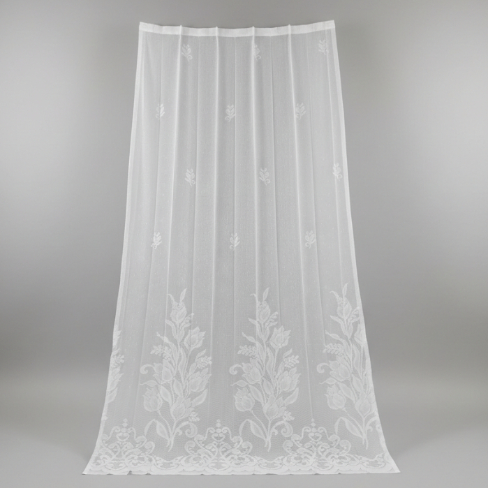 Tirai vitras daleman gorden motif bunga tulip polos