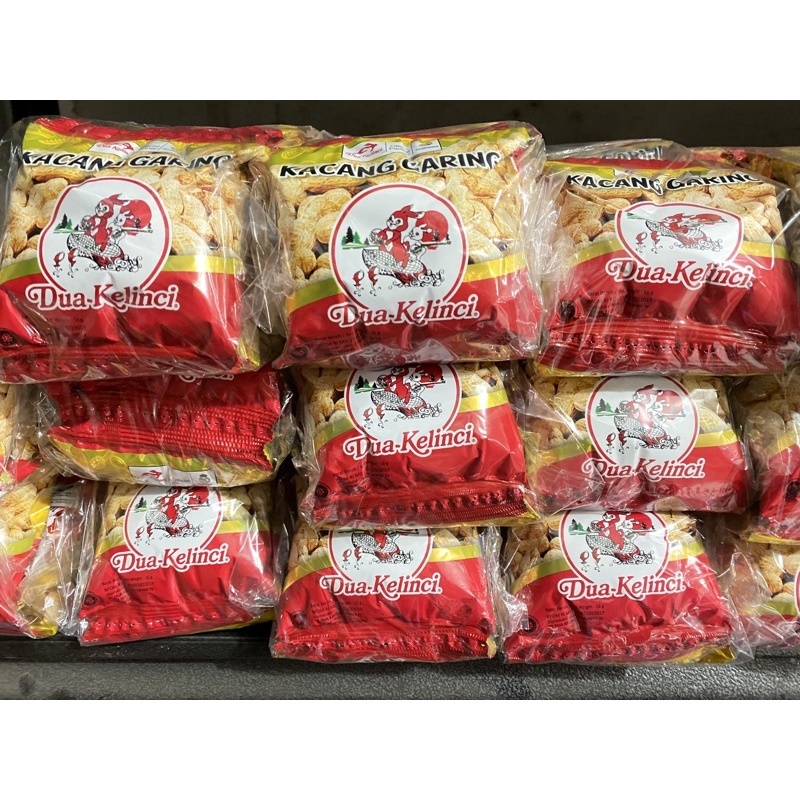Kacang Kulit Dua Kelinci Renceng Isi 10 Camilan Renyah Kacang Kulit Rasa Khas