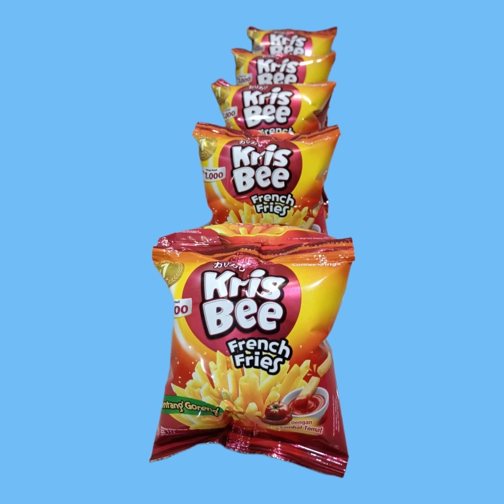 ciki kentang krisbee saos per renceng isi 10 bungkus