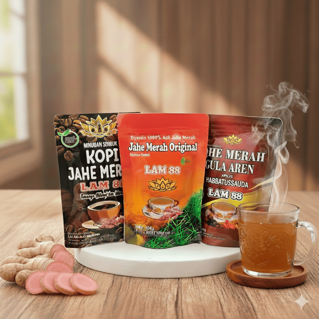 JAHE MERAH ORIGINAL | JAHE AREN PLUS HABBATUSSAUDA | KOPI JAHE MERAH