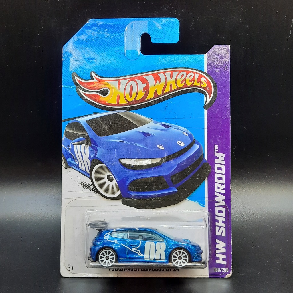 Hot Wheels Volkswagen Scirocco GT 24 Biru Card Kerut