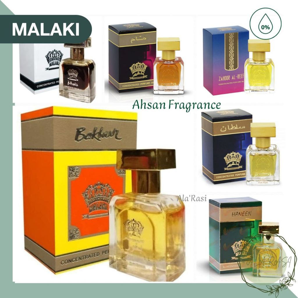 Minyak Wangi Malaki 20 ml Non Alkohol Parfum Arab Ahsan Varian Bakhur Sultan Aseel Manam