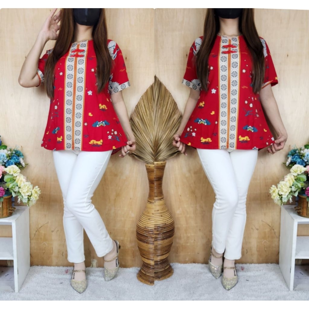 ATASAN WANITA KEBAYA/ATASAN WANITA IMLEK 2026/ATASAN BATIK WANITA/ATASAN BATIK 2026/BLOUSE CHEONGSAM