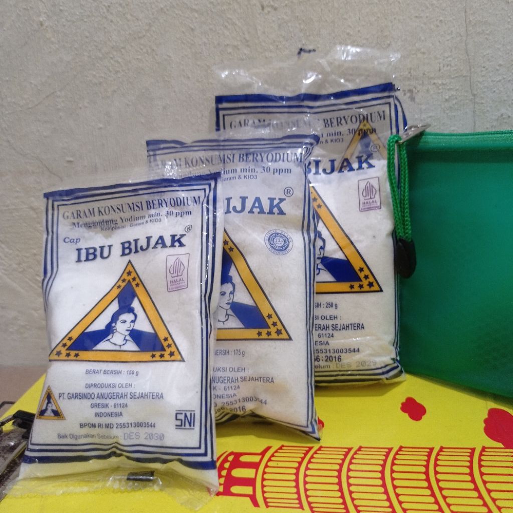 Garam Ibu Bijak Asli Garam Yodium Min. 30 ppm 150g, 175g Dan 250g