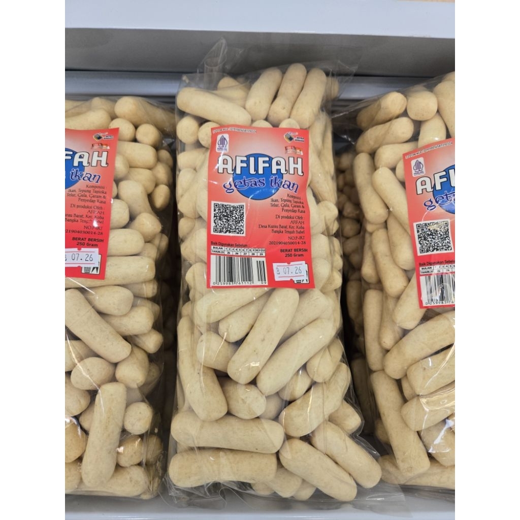 Getas/Keretek Ikan Khas Kurau Bangka 250 gram - Snack Bangka Madani