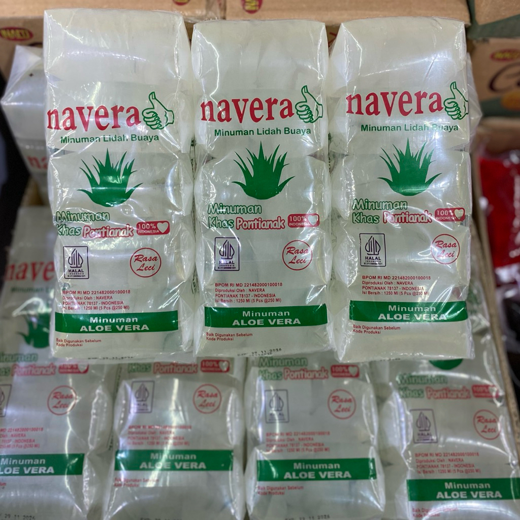 Navera Minuman Lidah Buaya Rasa Leci 1250ml Khas Pontianak