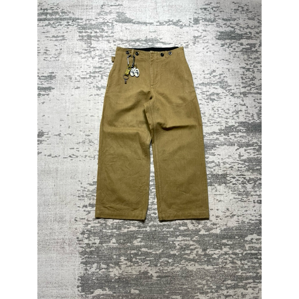 MHL margaret howell heavy catton drill cinched back pants