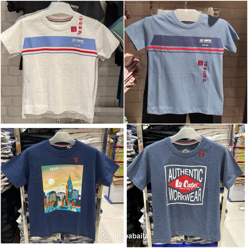 Lee Cooper Kids Kaos Lengan Pendek Anak Laki-laki New