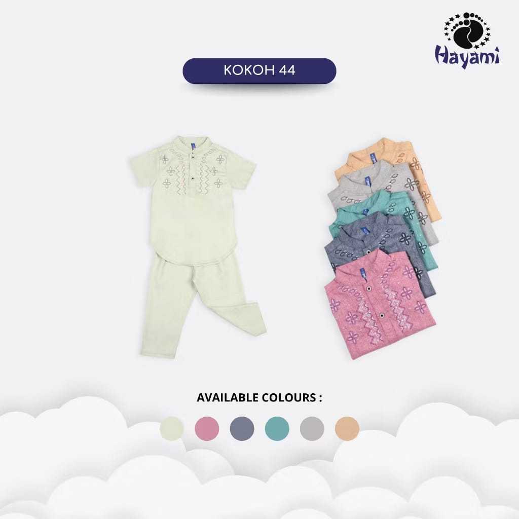 Setelan Koko Anak Katun Madinah Motif Bordir HYM44