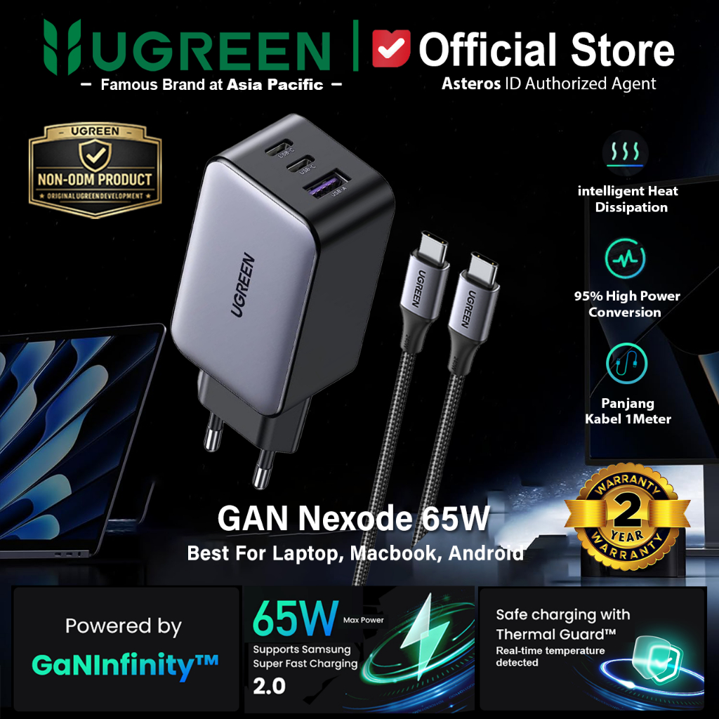UGREEN Nexode Series Gan Charger PD Type C Fast Charging 65W 100w