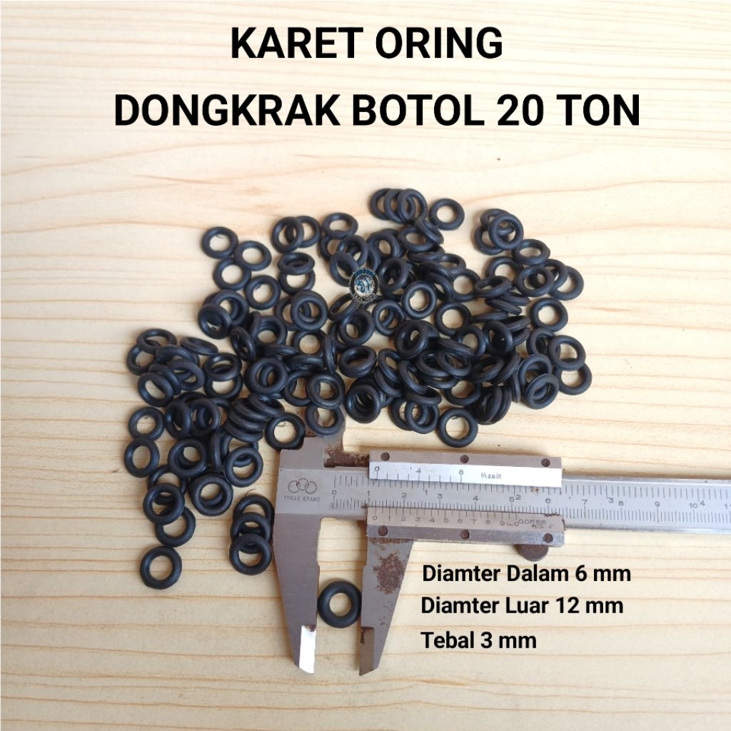 10 Pcs Oring Dongkrak 20 Ton | Oring Seal Pompa Dongkrak Botol 20 Ton | Oring ID 6mm X O lD 12mm