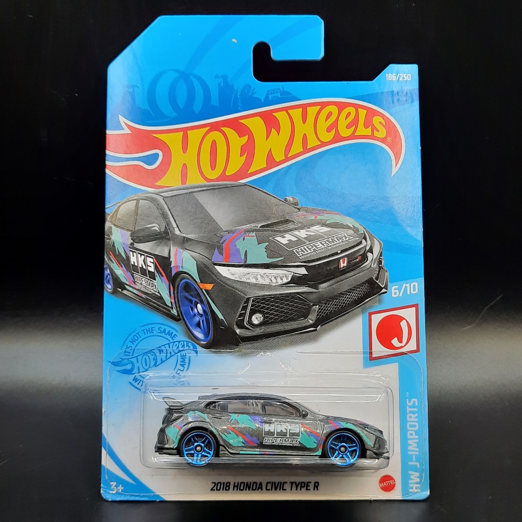 Hot Wheels 2018 Honda Civic Type R HKS Card Kerut