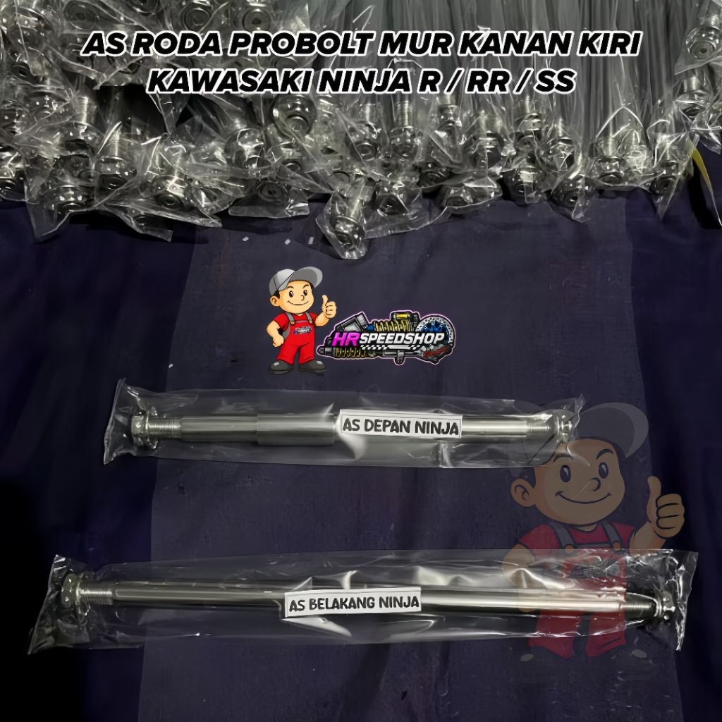As roda probolt ninja as roda depan belakang mur kanan kiri kawasaki Ninja R / RR / SS