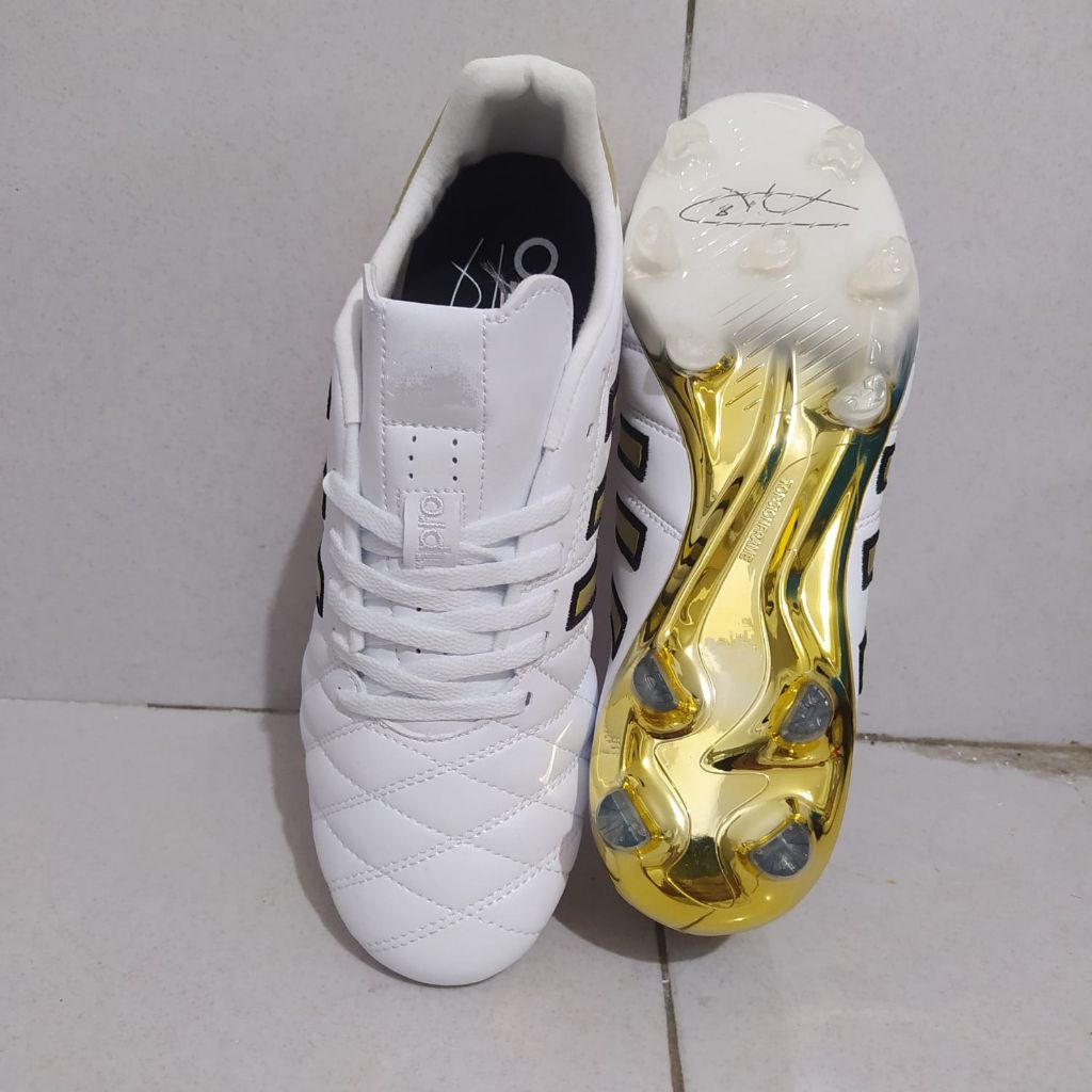 Sepatu bola adipure 11 pro white gold FG