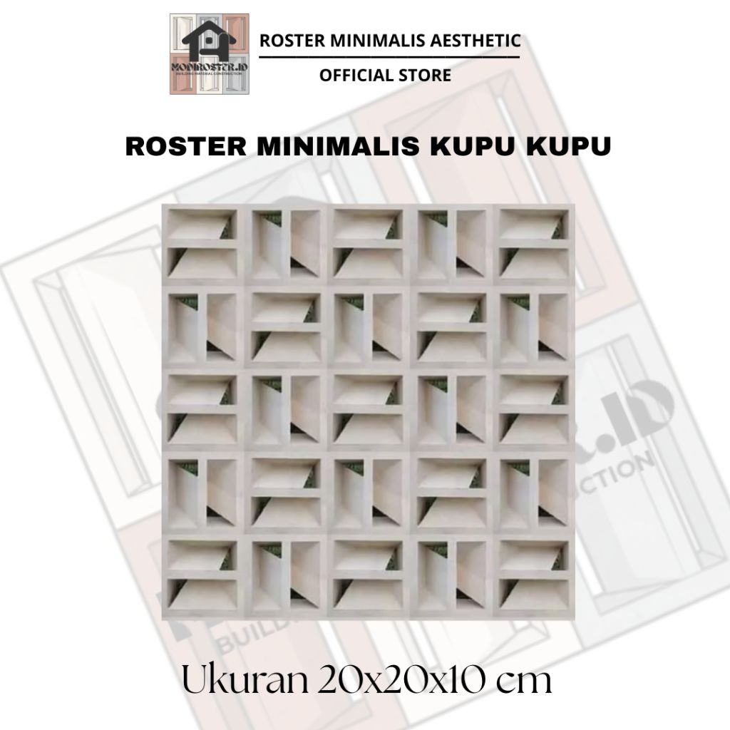 Roster beton mininalis kupu kupu