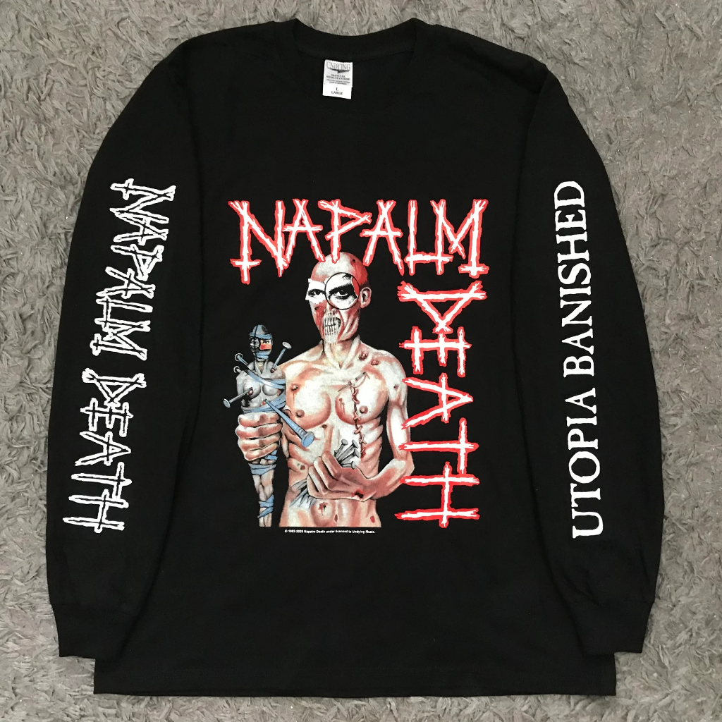 ORIGINAL LONGSLEEVE NAPALM DEATH -  Utopia Banished (2nd print)